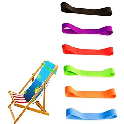 Servicio de corte para el color sólido de la silla de playa elástica de la toalla de soporte de clips de banda de goma de silicona