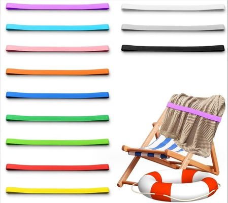 Sillones de playa de crucero de caucho elástico porta toallas para vacaciones Salón de la piscina de playa