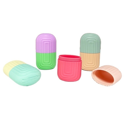Cubo de hielo de cara de silicona con rodillo de moho de hielo de contorno facial para herramientas de helado sostenibles