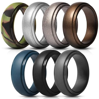 Servicio de procesamiento de moldeado OEM Bap libre de silicona no tóxica anillo de boda único para hombre