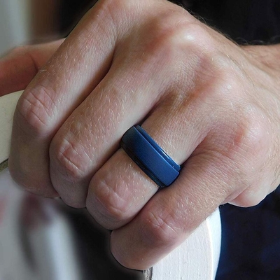 Servicio de procesamiento de moldeado OEM Bap libre de silicona no tóxica anillo de boda único para hombre