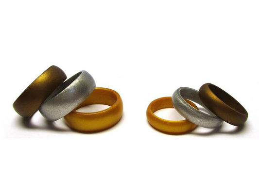 Anillos de boda de silicona metálica flexibles con servicio de procesamiento de moldeo