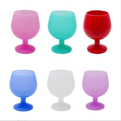 Viajes creativos copa de vino desechable de silicona para camping al aire libre copa de pie