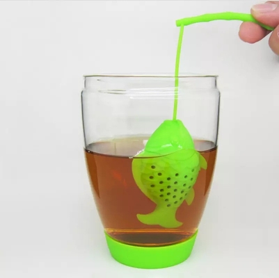 Infundidor de té ecológico portátil con colador de silicona reutilizable y multicolor