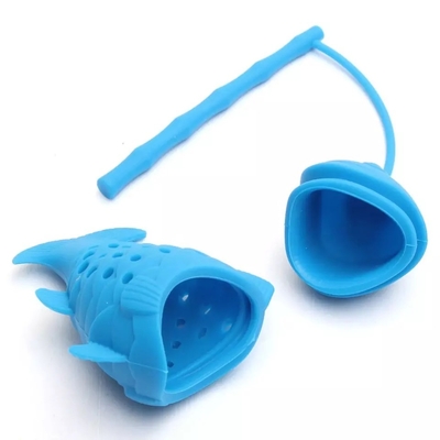 Infundidor de té ecológico portátil con colador de silicona reutilizable y multicolor