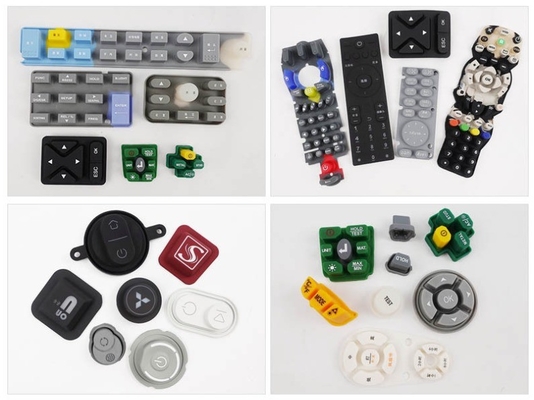 EPDM NBR NR Clave personalizada de caucho de silicona 4x4 MIDI Servicio de moldeo de teclado de botón