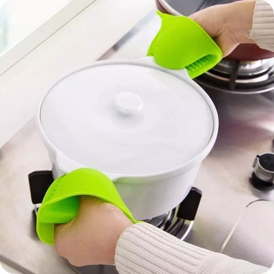 Grado alimenticio horno de silicona Mitt Mini porta olla resistente al calor para hornear accesorios de cocina