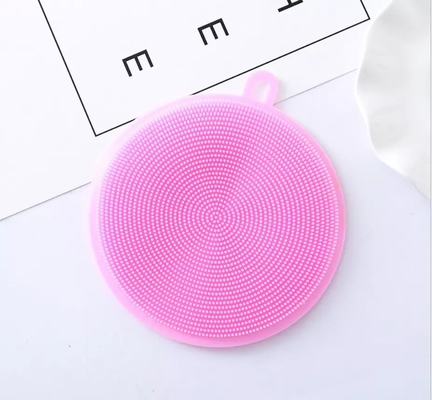 Cepillo de lavado de platos circular de doble cara Cepillo de limpieza de silicona para limpieza de cocina