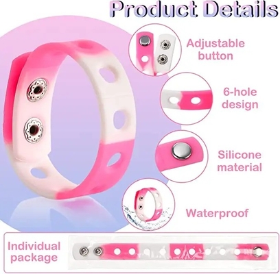 Impresión de tela de seda Logotipo personalizado Brazalete de silicona perfumado para otras actividades Uso