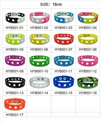 Brazalete deportivo de silicona de 18 cm de largo con servicio de moldeo y adornos personalizados