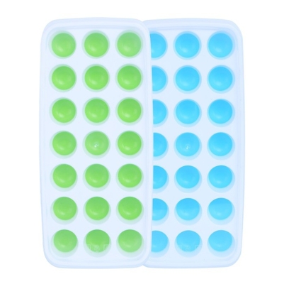 Herramientas para helados Tipo Fabricantes de helados Libre de BPA 14 Hueco Molde de hielo de silicona con cubierta