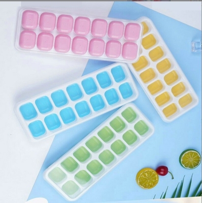 14 moldes para hacer cubos de hielo con tapas y plástico PP libre de BPA