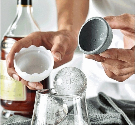Calidad alimenticia personalizada Silicona Cubo de hielo Bola de vino Esfera de hielo redonda Bola de whisky Moldeador de bola de hielo