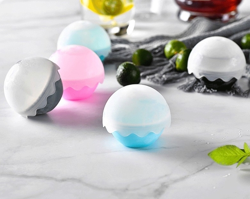Fabricante de bolas de hielo de silicona para el 100% de calidad alimenticia Silicona reutilizable Esfera portátil de forma redonda