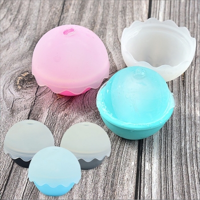 Molde de bola de hielo de silicona flexible de 2,4 pulgadas Esferas de whisky duraderas para herramientas de helado