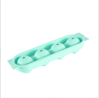 Soluciones de cubo de hielo de silicona de cristal claro 4 cavidad portátil de bola redonda de la esfera fabricante