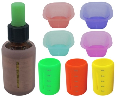 Capa de silicona para botellas químicas experimentales e innovación de tazas de medición