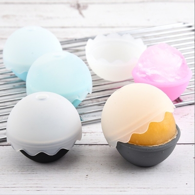 Herramientas para helados Tipo de grado de alimentos Molde de hielo de silicona redondo para bolas de hielo de whisky almacenadas