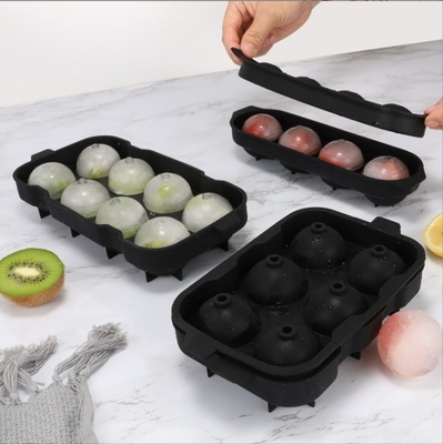 Bolsa de hielo de silicona de almacenamiento caliente de liberación fácil bandeja de cubo de esfera reutilizable para whisky