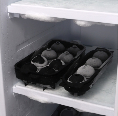 Estocado en caliente de liberación fácil de whisky de hielo de silicona reutilizable bola de esfera cubo bandeja de hielo molde de hielo fabricante de bolas de hielo