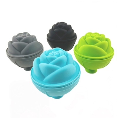Herramientas para helados Molde de silicona Rosa de forma de flor Bola de hielo cara Roller de hielo para el beneficio