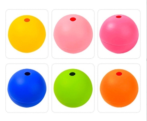 Tamaño S M L Bola de hielo de silicona para whisky sostenible Diseño de agujero único Logotipo imprimible