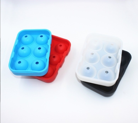 Molde de cubo de hielo redondo de silicona de 6 agujeros para herramientas de helado sostenibles y versátiles