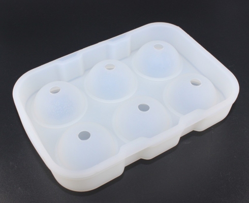 Grado alimenticio Silicona 6 agujeros Molde de bolas de hielo La elección sostenible para herramientas de helado