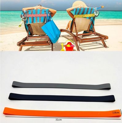 Banda de toalla de silicona flexible y fácil de colocar para sillas de playa Mantenga su toalla en su lugar