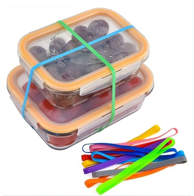 Cinturón de enrollamiento de goma de silicona elástica para la caja de almuerzo