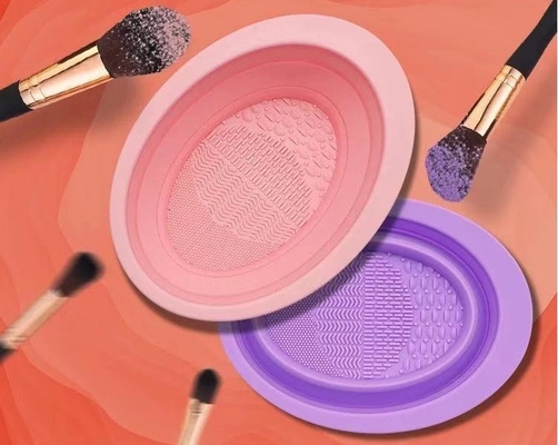 Estilo sostenible de espuma de limpieza plegable almohadilla de maquillaje de silicona cepilla limpiadora de lavado de cuenco