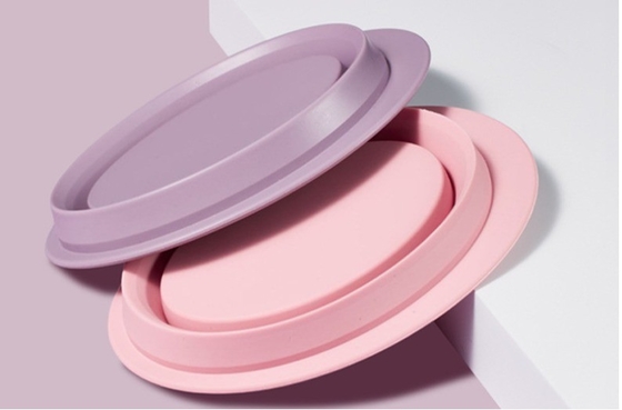 Estilo sostenible de espuma de limpieza plegable almohadilla de maquillaje de silicona cepilla limpiadora de lavado de cuenco