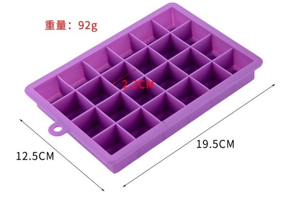 Envases para cubos de hielo de silicona de grado alimenticio con tapas de 15 cavidades y 24 cavidades