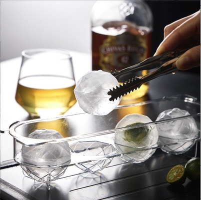 Caja de hielo de bolas 4 pcs PET plástico de grado alimenticio Fancy Ice Cube Tray para accesorios de cocina