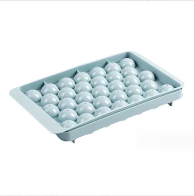 Reutilizable bandeja de cubo de hielo Eco-amigable de calidad alimentaria de forma redonda para la fabricación de bolas de hielo Molde para congelador
