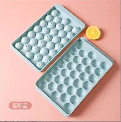 Reutilizable bandeja de cubo de hielo Eco-amigable de calidad alimentaria de forma redonda para la fabricación de bolas de hielo Molde para congelador