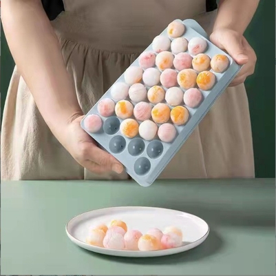 Material de PP Tres tamaños Eco-amigable Grado alimenticio Silicona para hacer hielo bandeja de hielo cubo de hielo Molde para hacer pequeñas bolas de hielo
