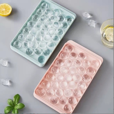 Material de PP Tres tamaños Eco-amigable Grado alimenticio Silicona para hacer hielo bandeja de hielo cubo de hielo Molde para hacer pequeñas bolas de hielo