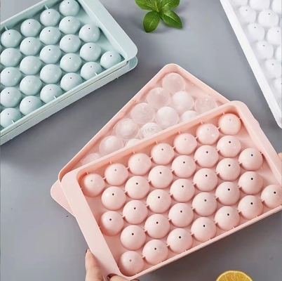Material de PP Tres tamaños Eco-amigable Grado alimenticio Silicona para hacer hielo bandeja de hielo cubo de hielo Molde para hacer pequeñas bolas de hielo