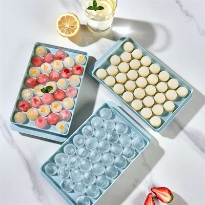 bandeja de hielo redonda de plástico para el congelador mini círculo de hielo de cubos fabricante de moldes llegadas