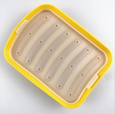 Herramientas para pasteles de grado alimenticio bricolaje reutilizable salchicha de silicona molde con 6 cavidades perros calientes molde de horneado