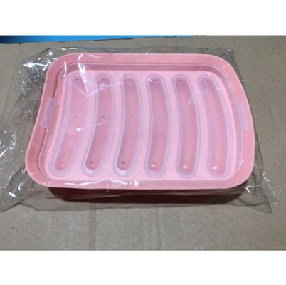 Herramientas para pasteles de grado alimenticio bricolaje reutilizable salchicha de silicona molde con 6 cavidades perros calientes molde de horneado