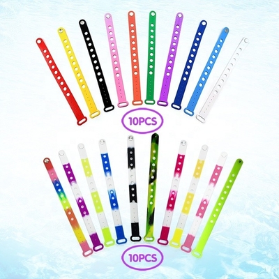 Pulsera de silicona de colores Pulsera ajustable para amuletos y zapatos con pulsera