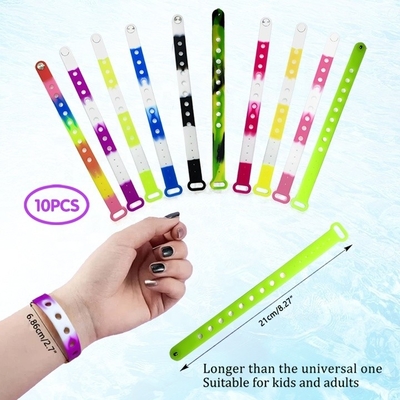 Pulsera de silicona de colores Pulsera ajustable para amuletos y zapatos con pulsera