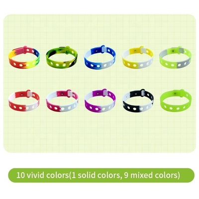 Pulsera de silicona de colores Pulsera ajustable para amuletos y zapatos con pulsera