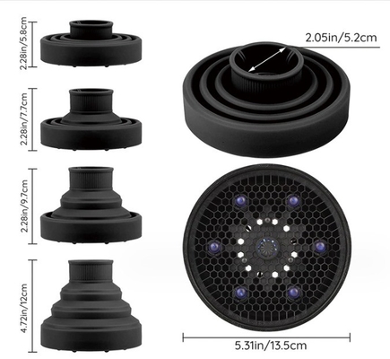Dispersor de pelo rizado plegable con material de silicona y servicio de moldeo