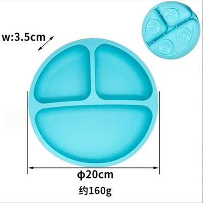 Plato de vajilla de silicona para niños con vaso de succión Tipo de plato de vajilla