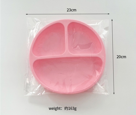 Plato de vajilla de silicona para niños con vaso de succión Tipo de plato de vajilla