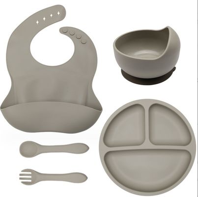 Conjunto de platos de silicona para bebés de grado alimenticio mejor vendido Conjunto de regalos para recién nacidos sin estilo de diseño