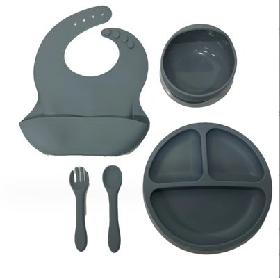 Conjunto de platos de silicona para bebés de grado alimenticio mejor vendido Conjunto de regalos para recién nacidos sin estilo de diseño